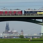 Re 4/4 I als Doppelpack auf der Kölner Südbrücke