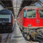 Re 460 und Re 420 im Bahnhof Zürich