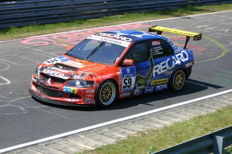 Reader Mitsubishi EVO 8 beim 24h-Rennen