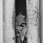 reading a book, meknes