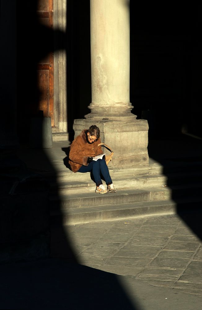 Reading in sunlight