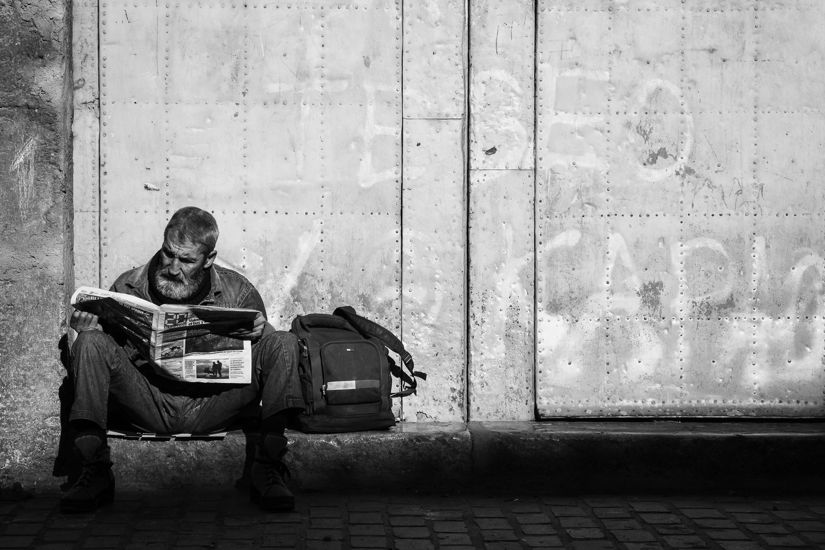 reading in the morning sun