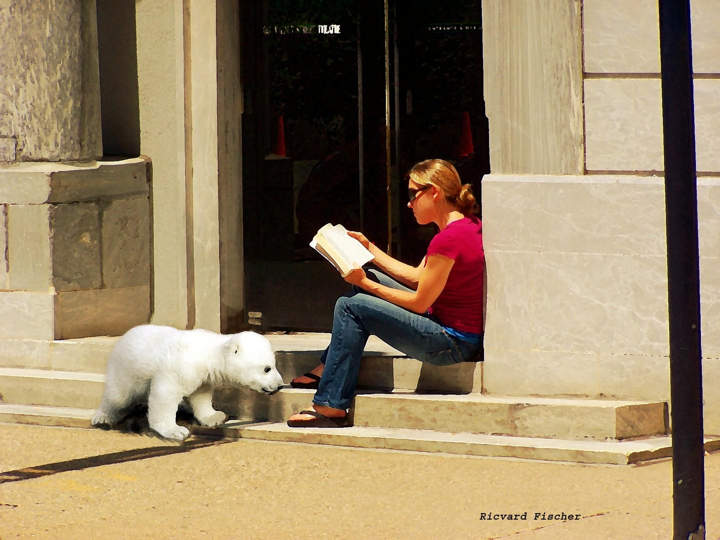 Reading to a friend
