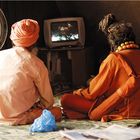 Real Babas watching TV