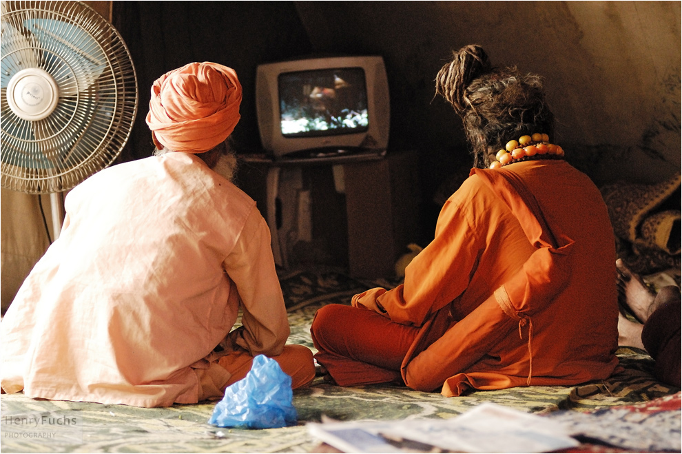 Real Babas watching TV