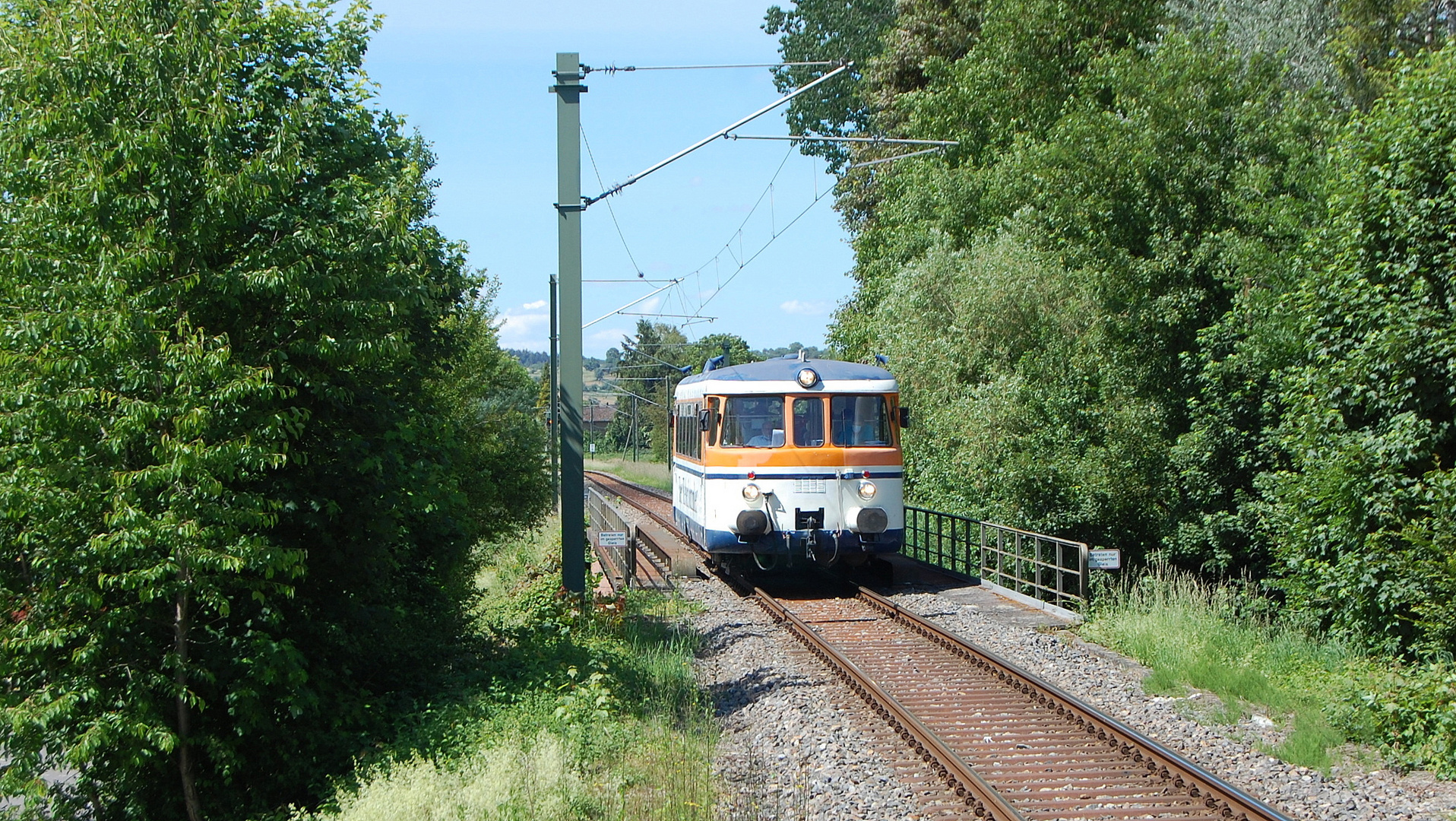 Rebenbummler auf der Schwarzbachtalbahn bei Neckarbischofsheim Nord 31.5.2020