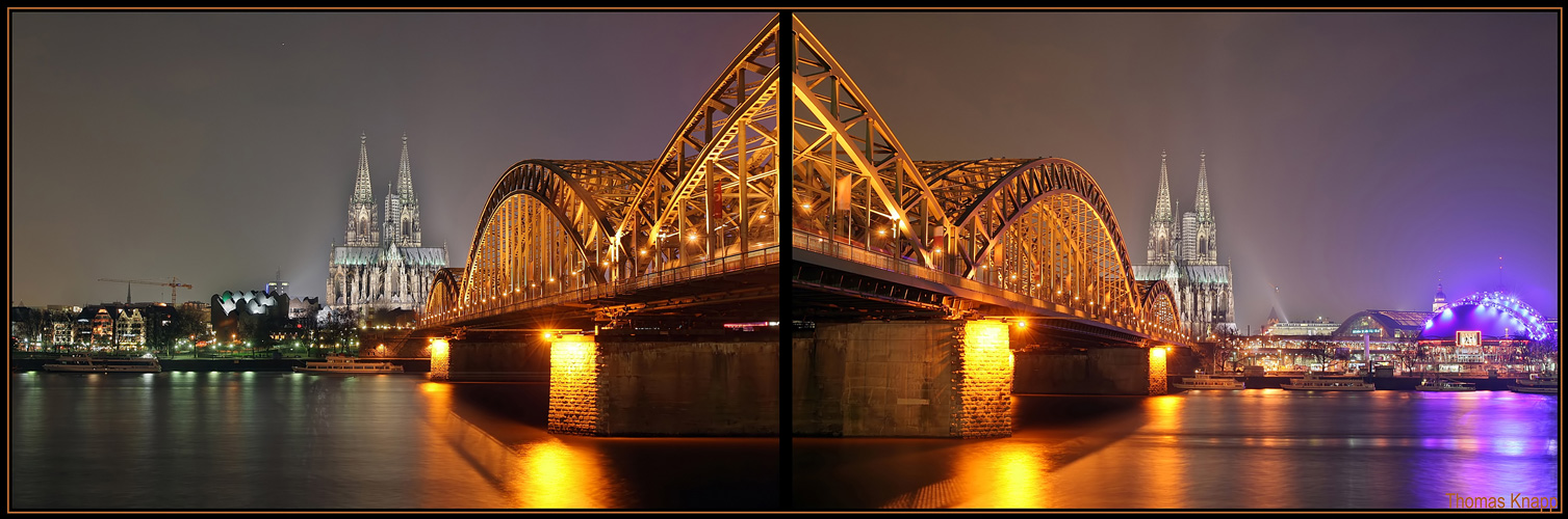 Rechts und links der Brücke...