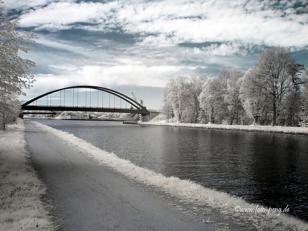 Recke Mittellandkanal - Blick auf den Kanalhafen