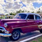 red American Old car in Cuba