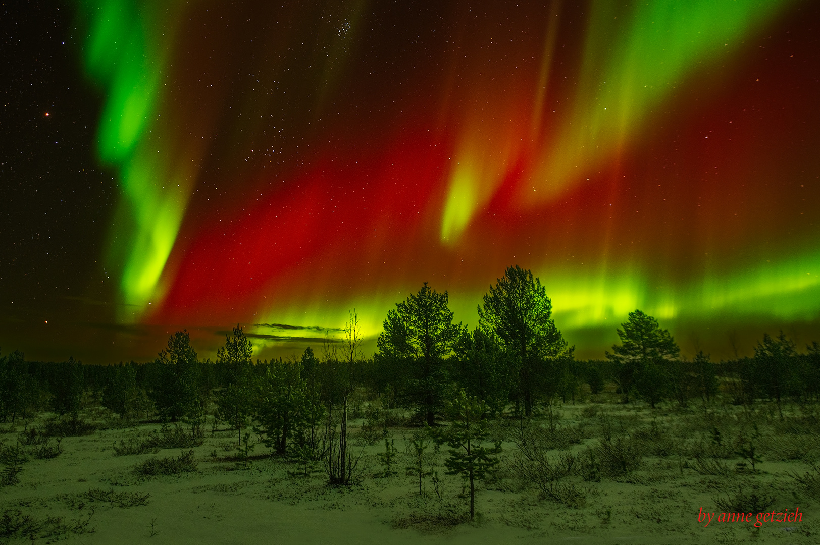 red and green