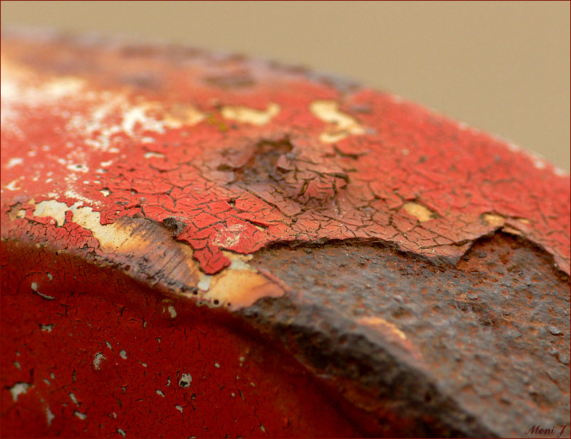 red and rusty