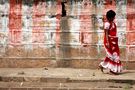 RED AND WHITE IN PONDICHERRY by Paola Vignali 