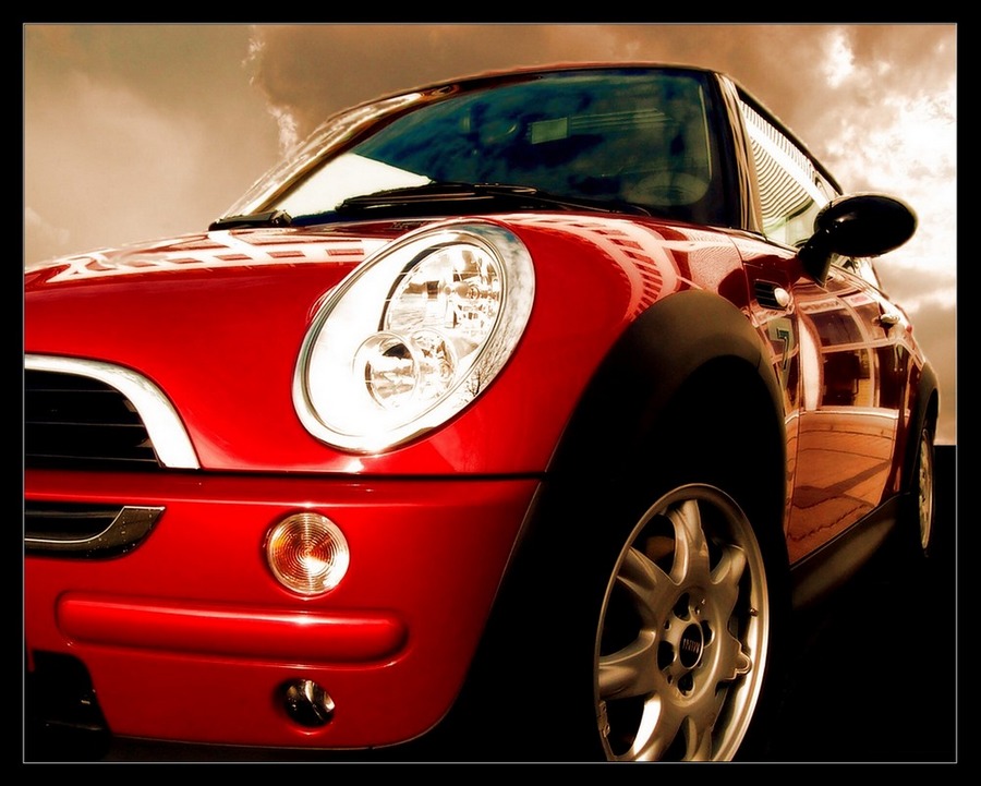 red beauty mini cooper