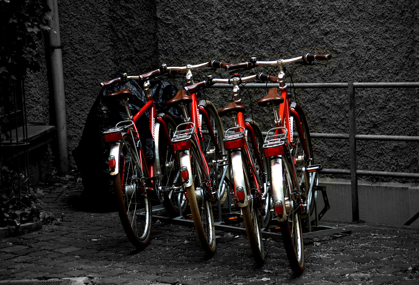 red bikes