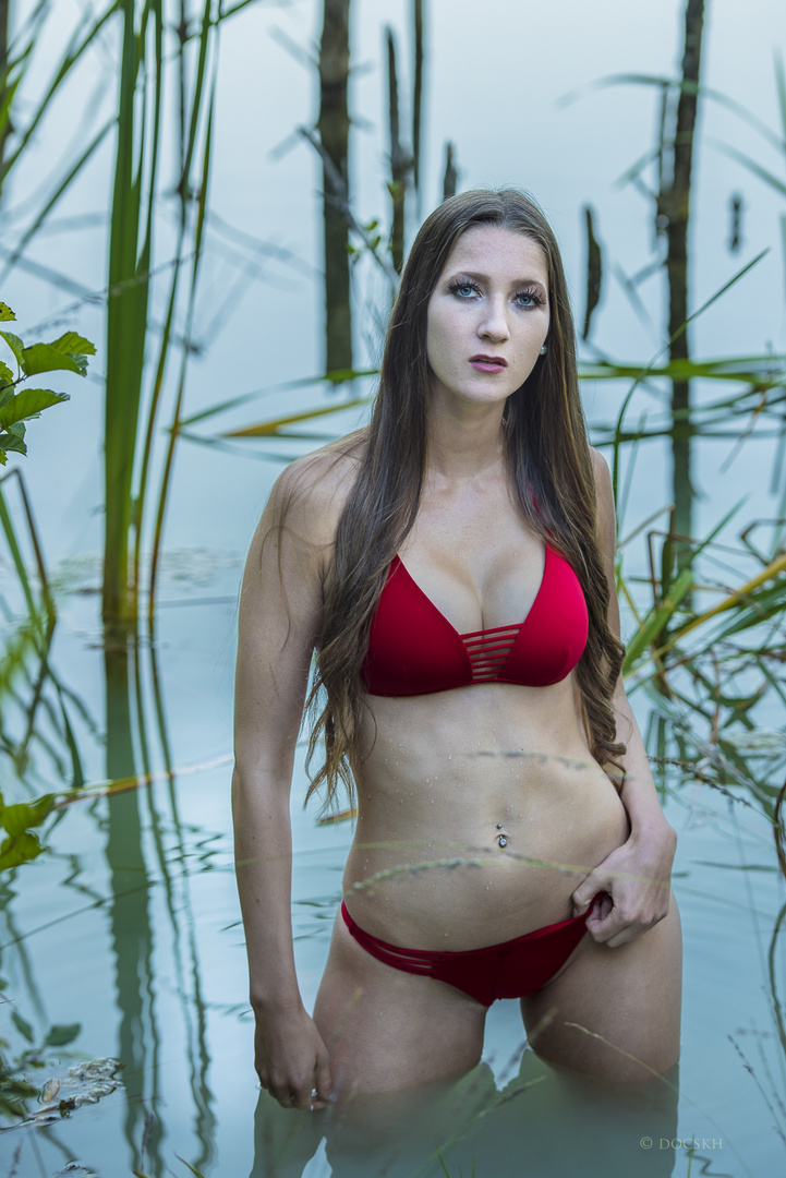 red bikini