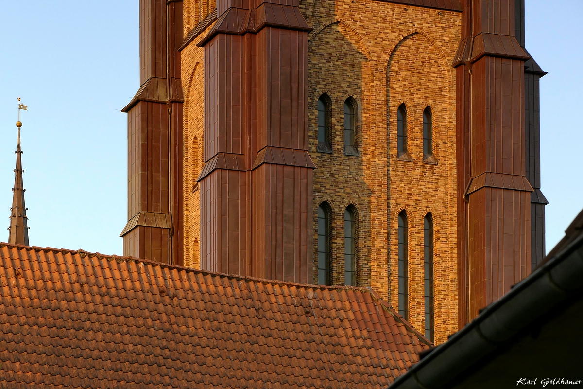 Red buildings