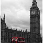 red bus at Big Ben