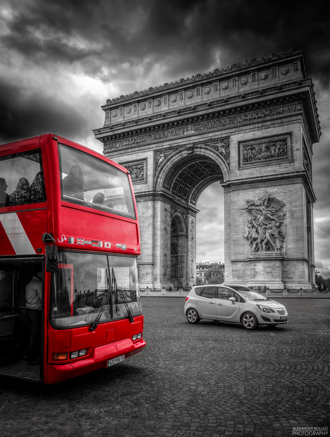 "Red Bus in Paris"