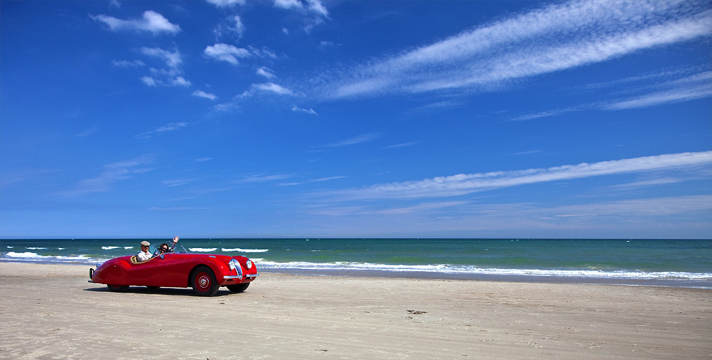 ...red car...