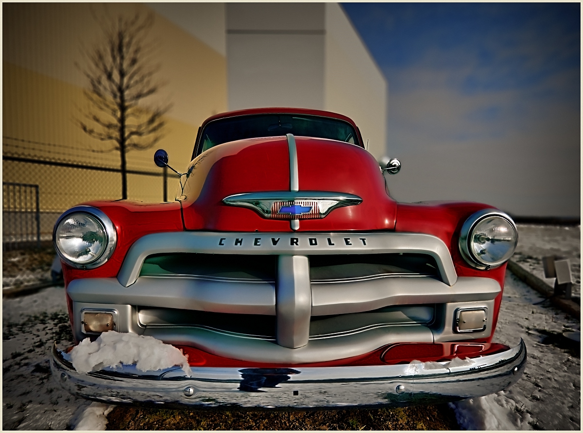 Red Chevy Pickup Face