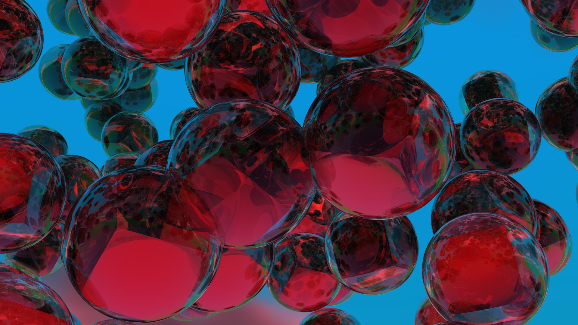 red cubes in glass 3