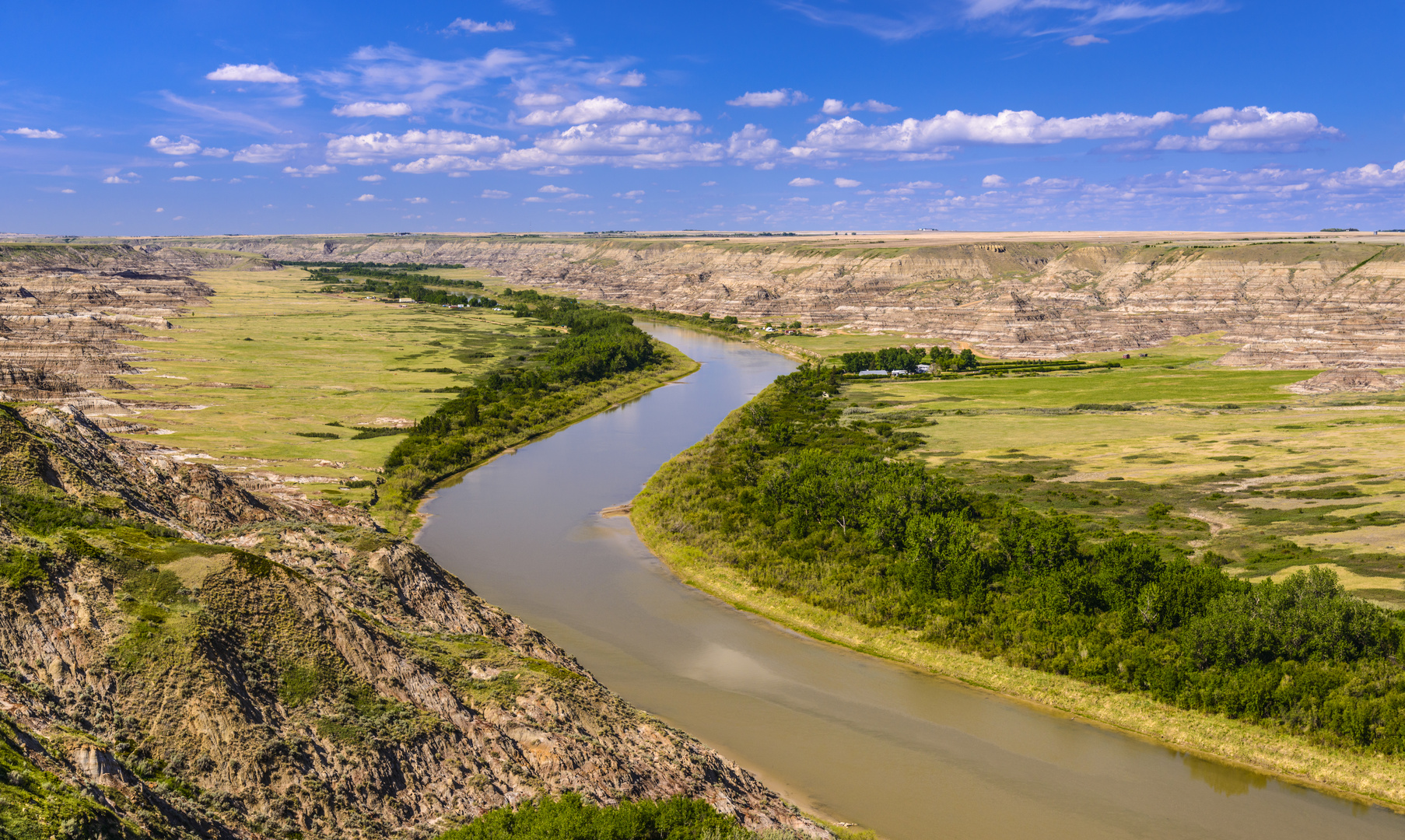 Red Deer River bei Drumheller, Alberta, Kanada