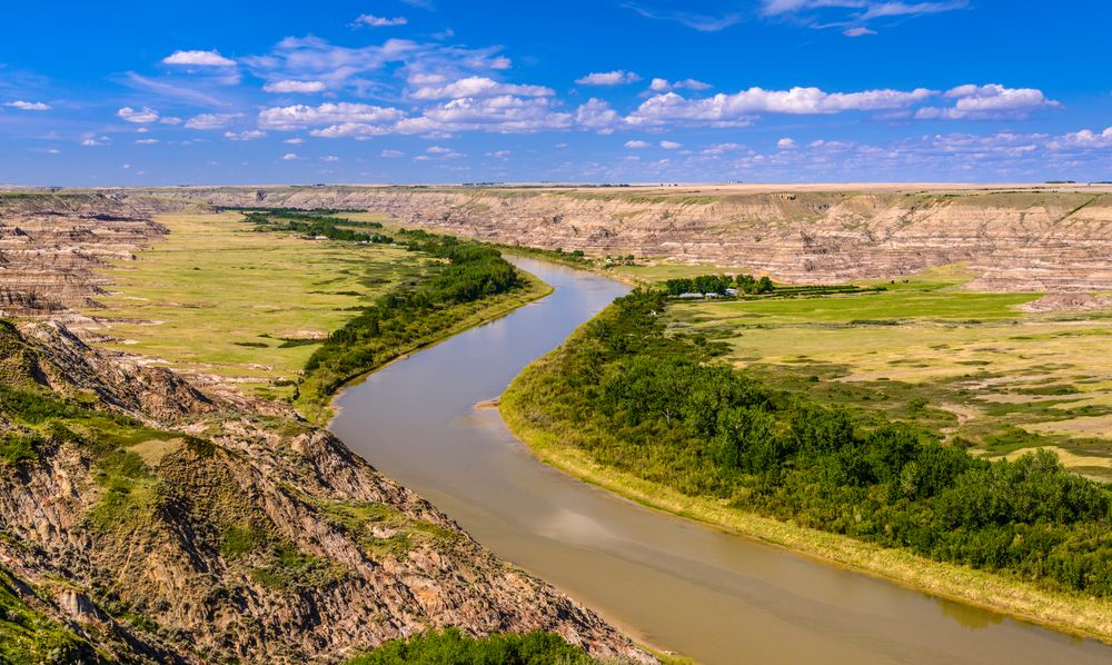 Red Deer River bei Drumheller, Alberta, Kanada