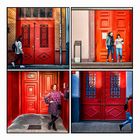 red doors & people