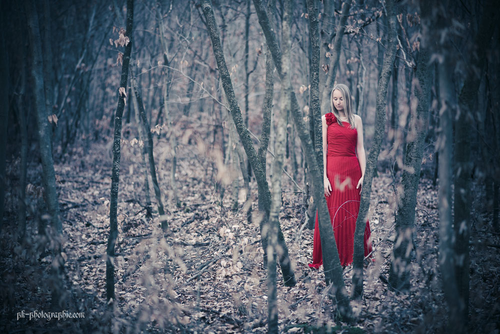 red dress