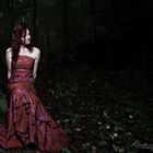 Red dress in the forest