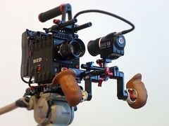 red epic_leica r mount, vocas wooden handgrips