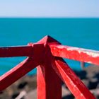 Red fence in Fiumicino