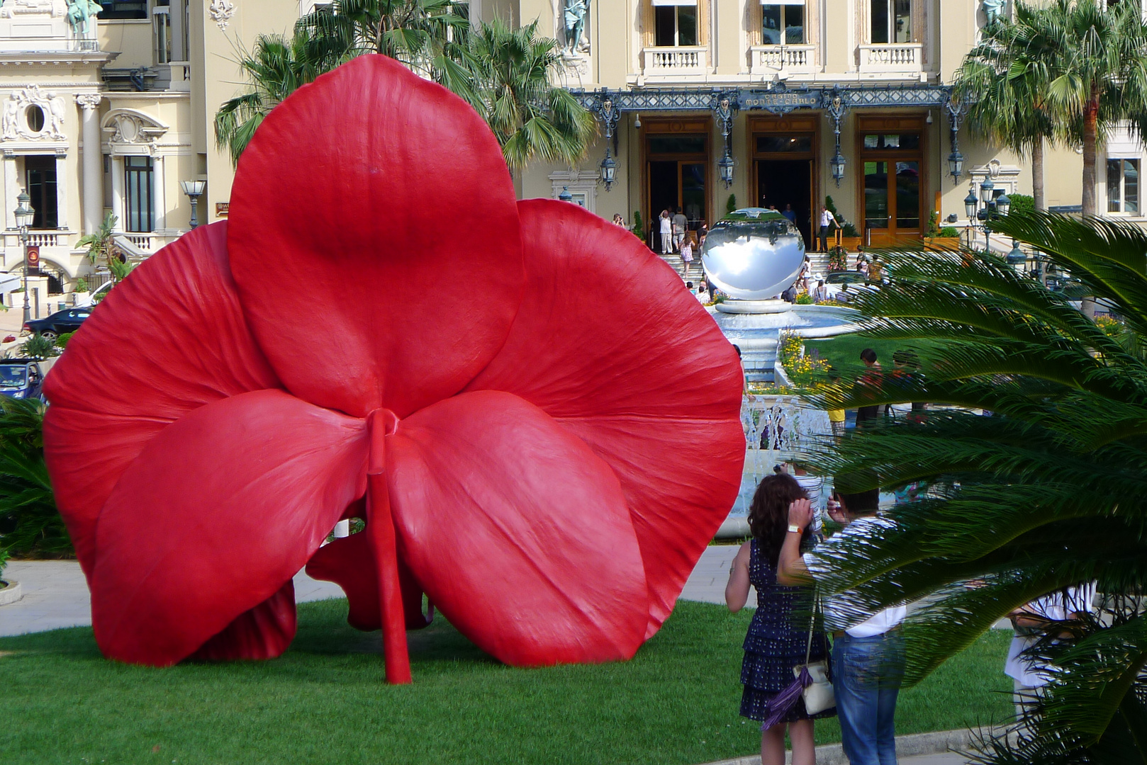 red flower in Monaco