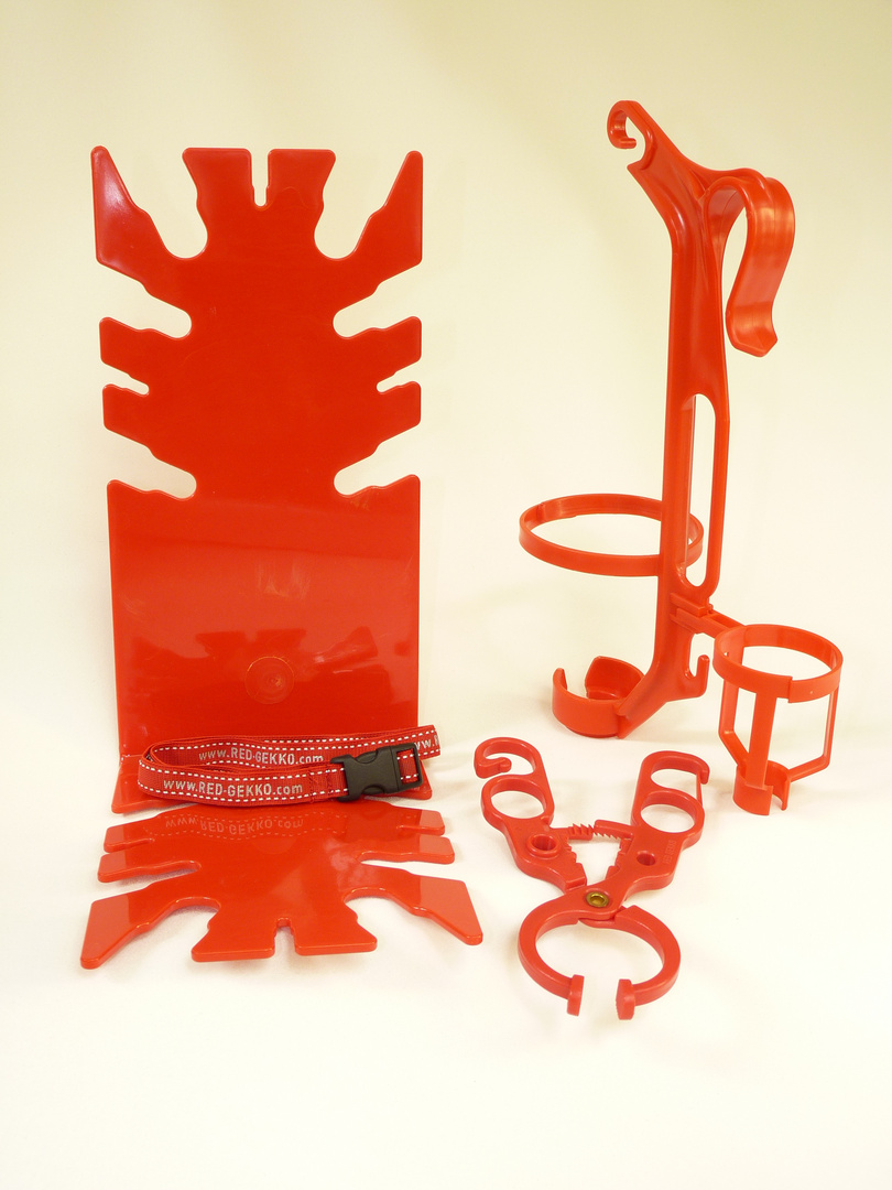 RED GEKKO Kit, Schlauchhalter, Rettungsklemme, Infusionshalter, reflektierendes Halteband,