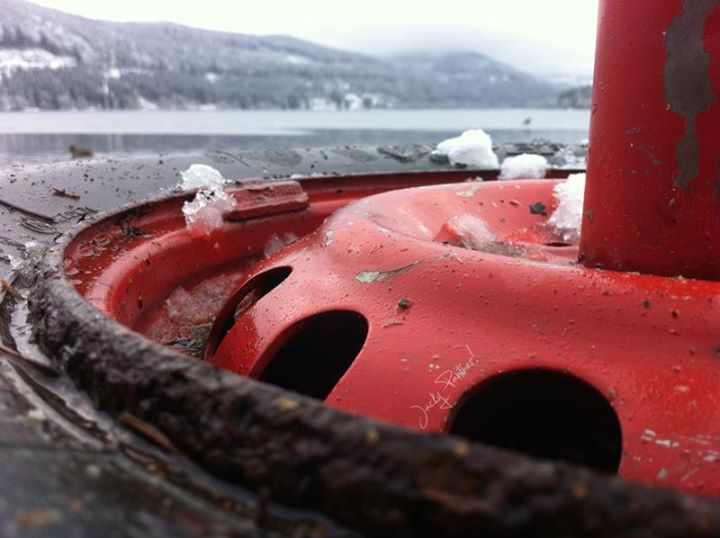 Red hoop in the Winter