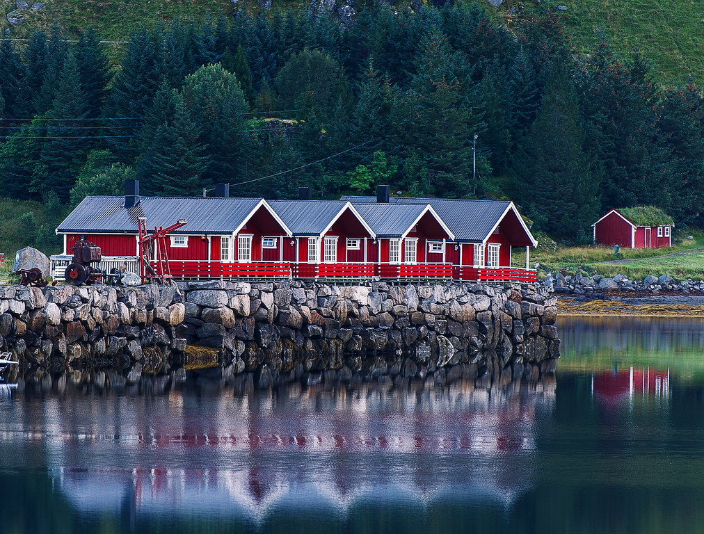 red houses