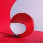 red lensball / Glaskugel