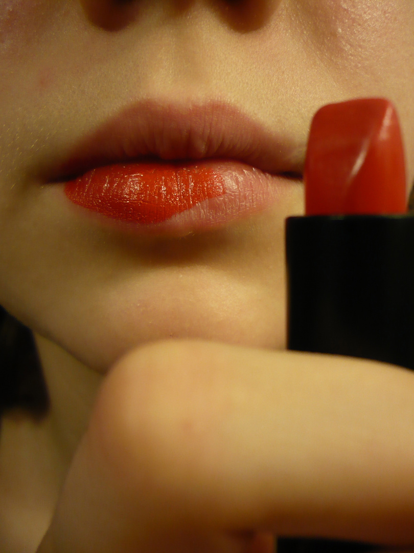 red lipstick