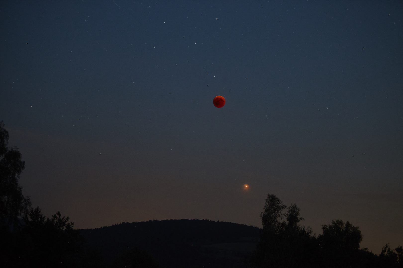 Red Moon and Mars