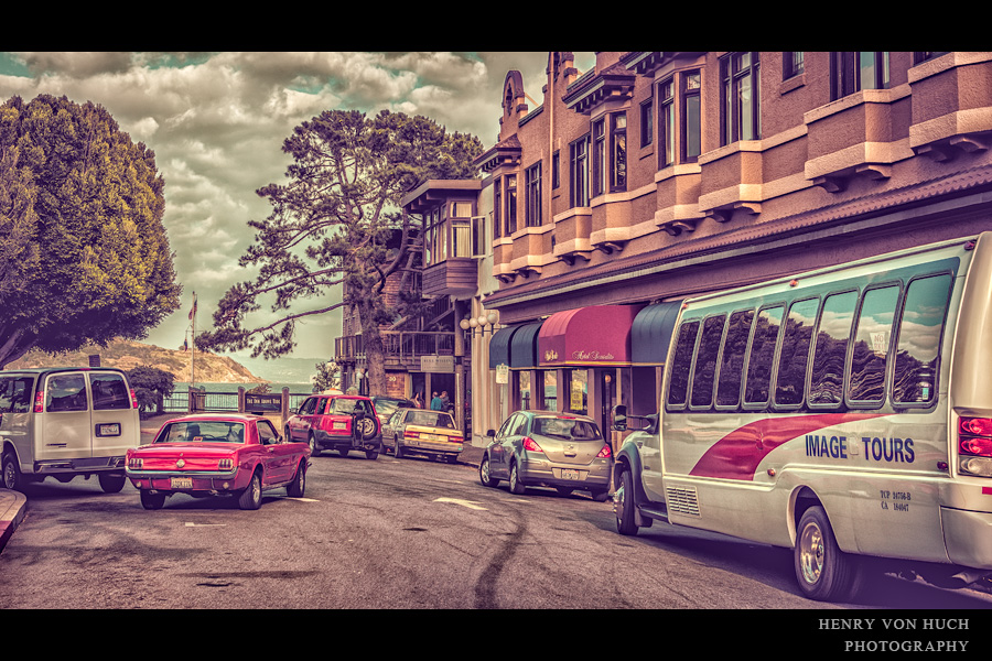 red mustang in sausalito I