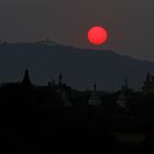 Red night falling on Bagan