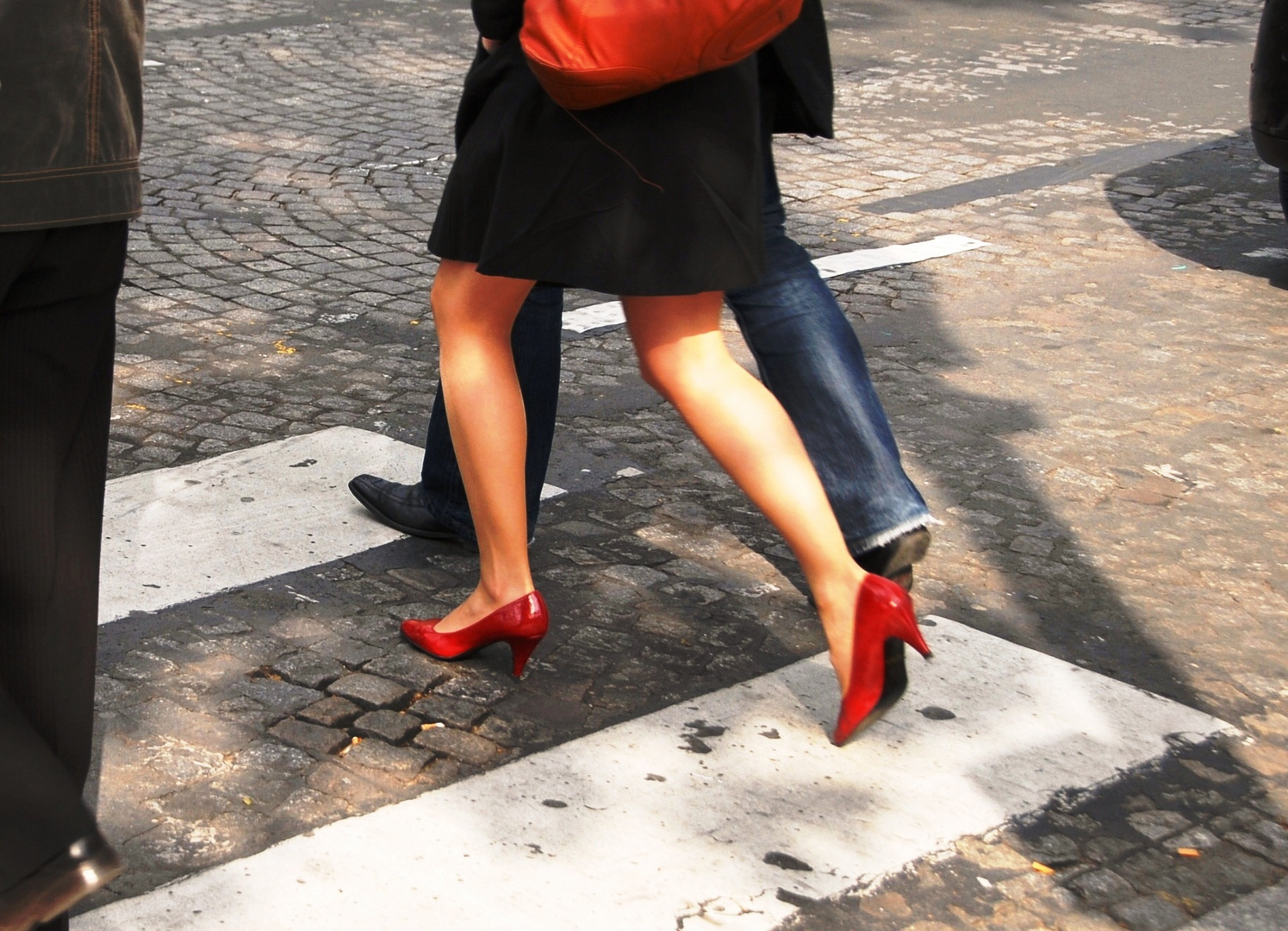 Red pumps