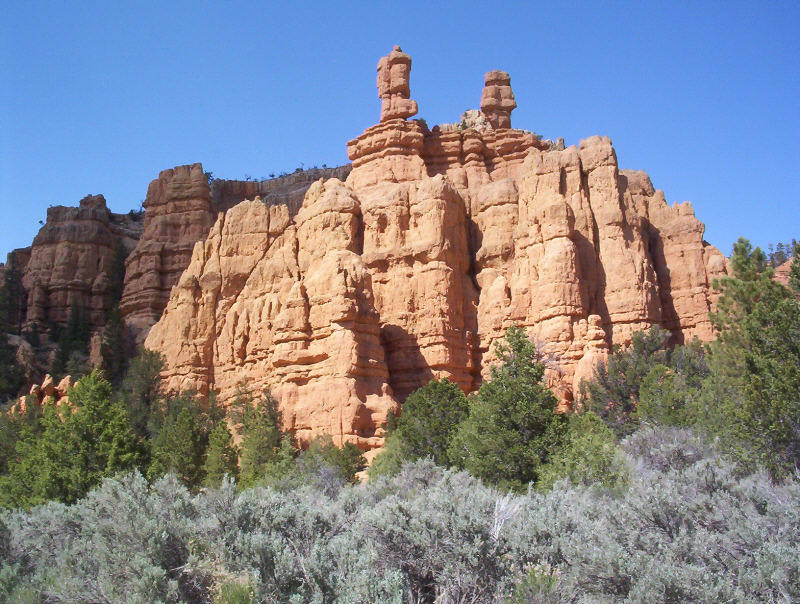 Red Rock am Eingang Bryce