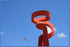 red sculpture