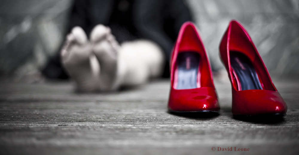 red shoes