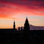 Red skies over paradise ... Sonnenuntergang über Mainz