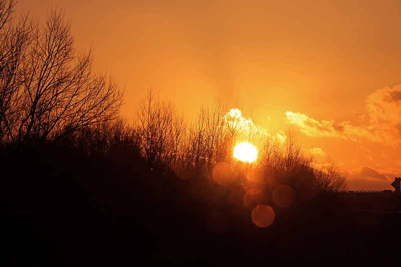 red sky at night