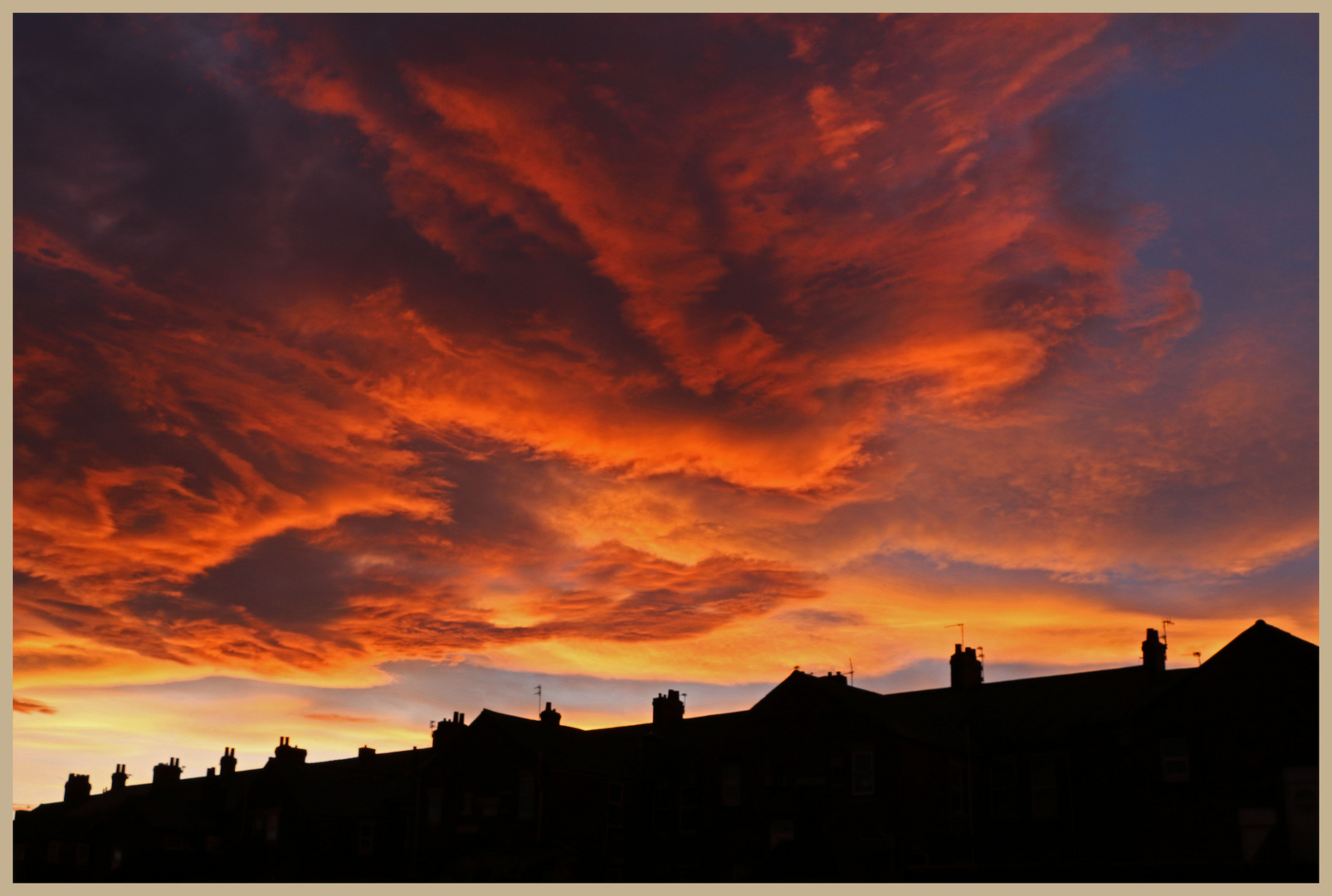 Red Sky over Arthurs Hill newcastle 9