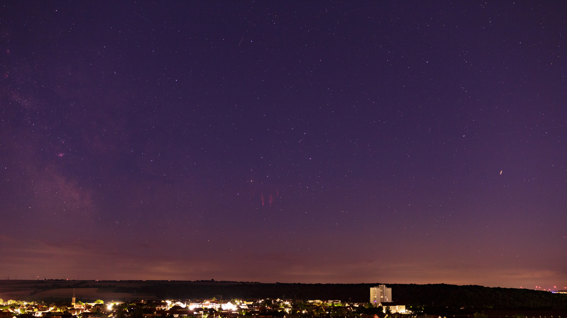 Red Sprites und Milchstraße