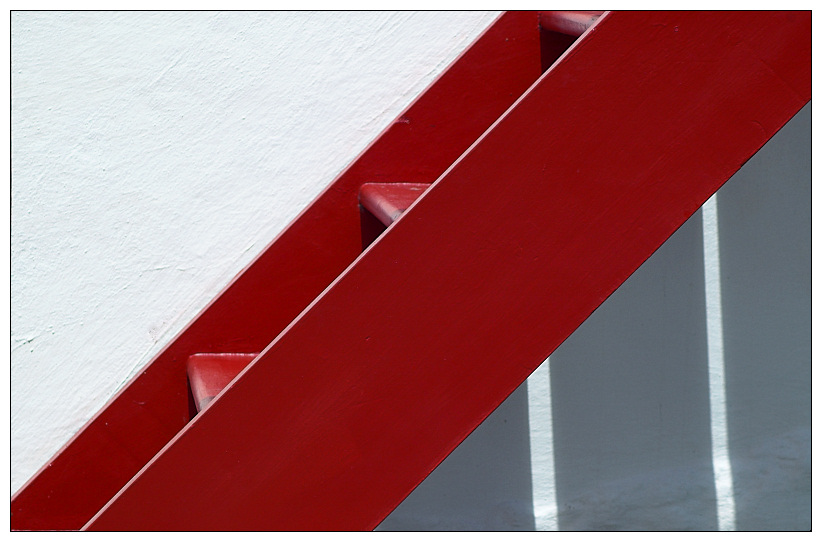 red stairs